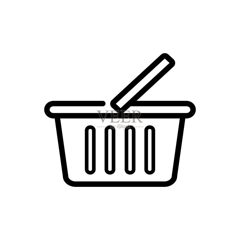 购物篮商店图标矢量模板图标素材