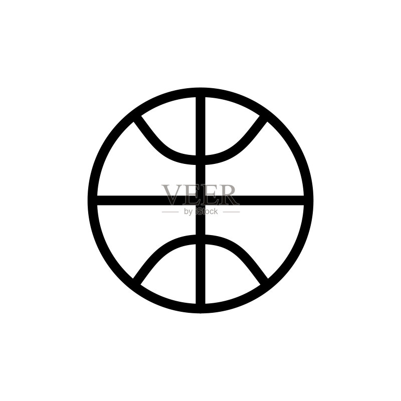 篮球图标矢量模板图标素材