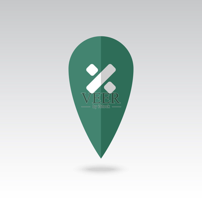 分区图钉地图图标图标素材
