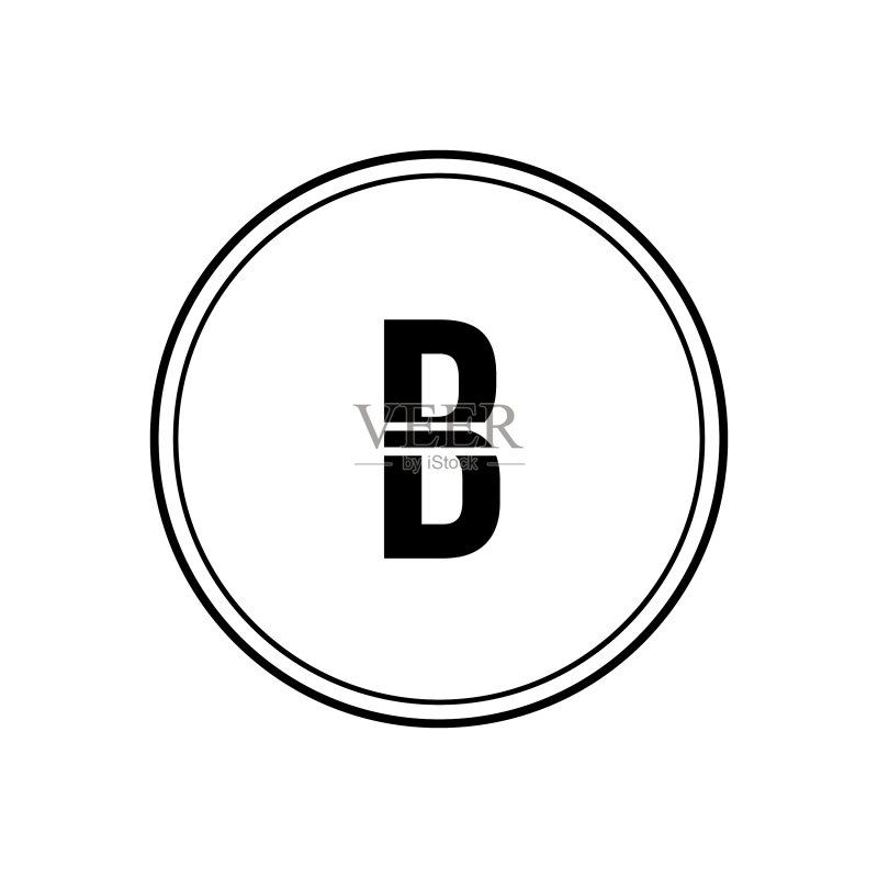 字母B标志模板设计图标素材