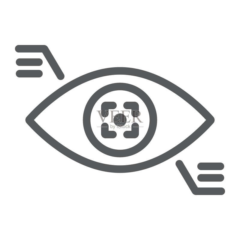 Eyetap传感器与创新视觉线条图标图标素材