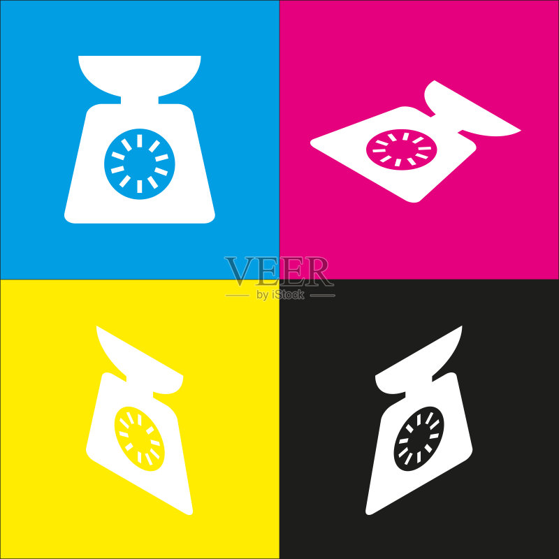厨房秤白色图标图标素材