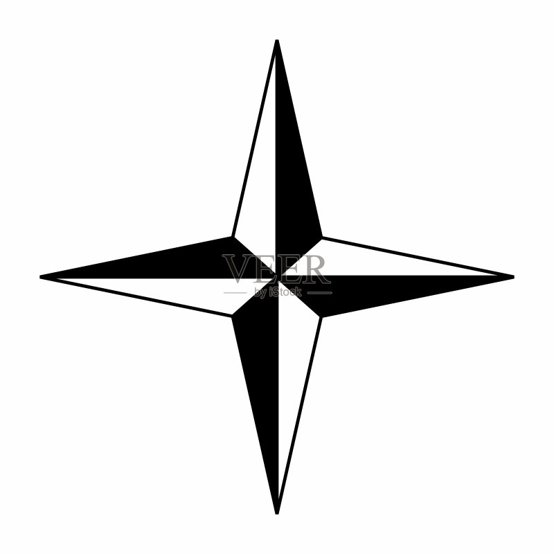 风向玫瑰符号图标素材