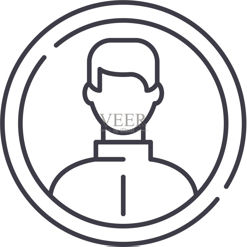 商业用户线性图标概念图标素材