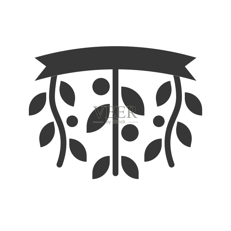 圣诞槲寄生装饰图标素材