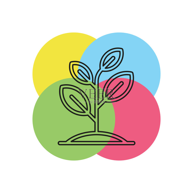 生长树苗图标图标素材