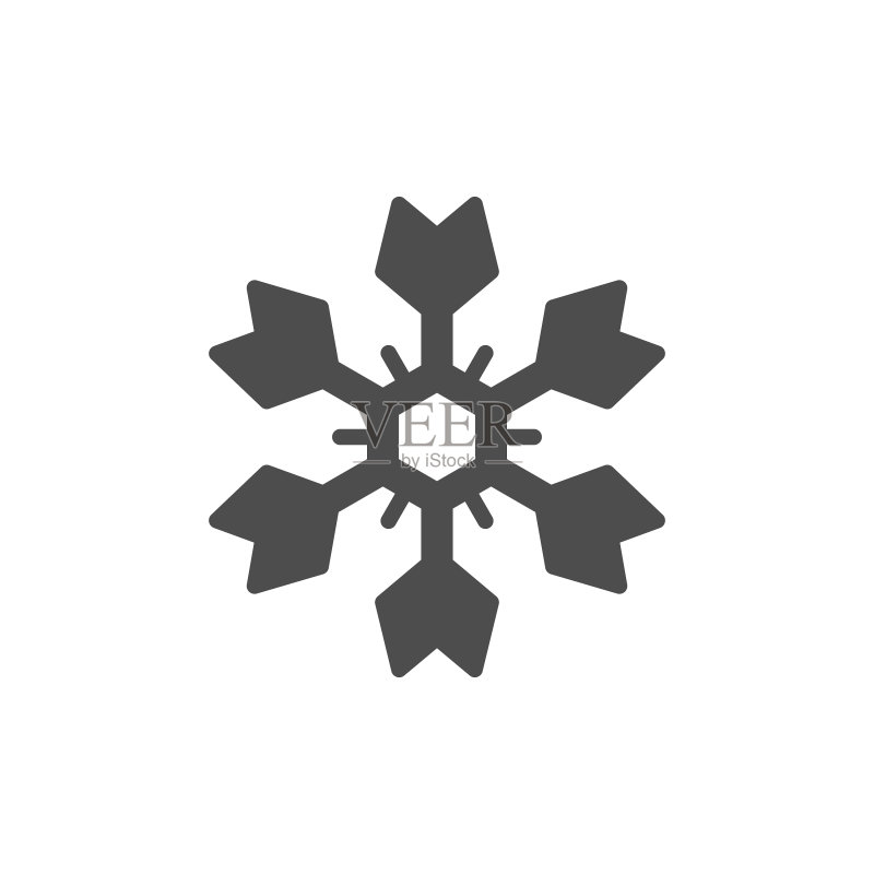 雪花图标或雪概念图标素材