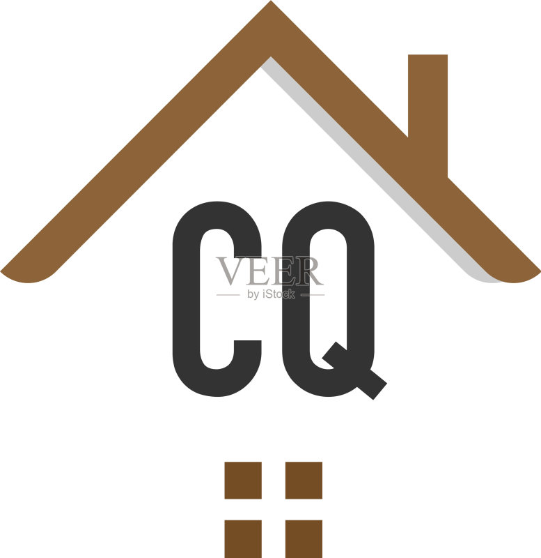 字母CQ建筑标志设计模板图标素材
