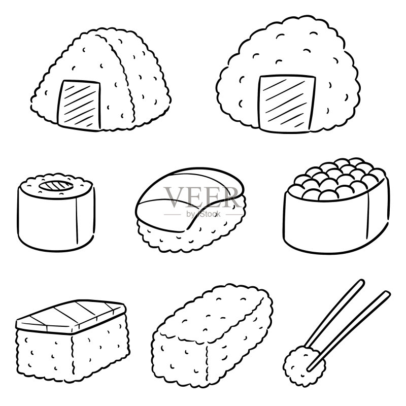 日本美食合集图标素材