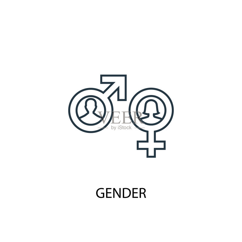 性别概念线条图标图标素材
