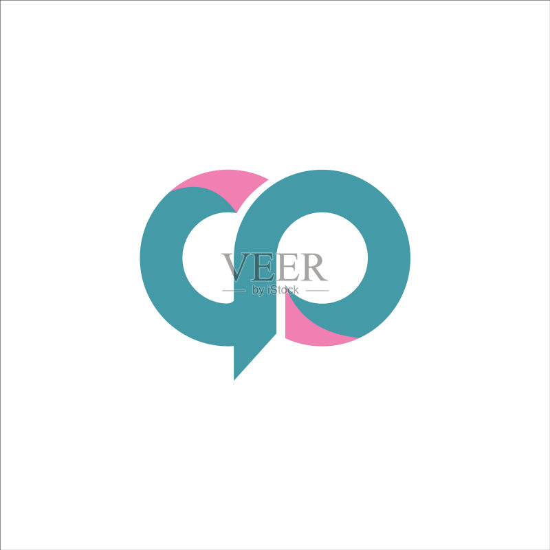 CP或PC字母模板标志设计图标素材