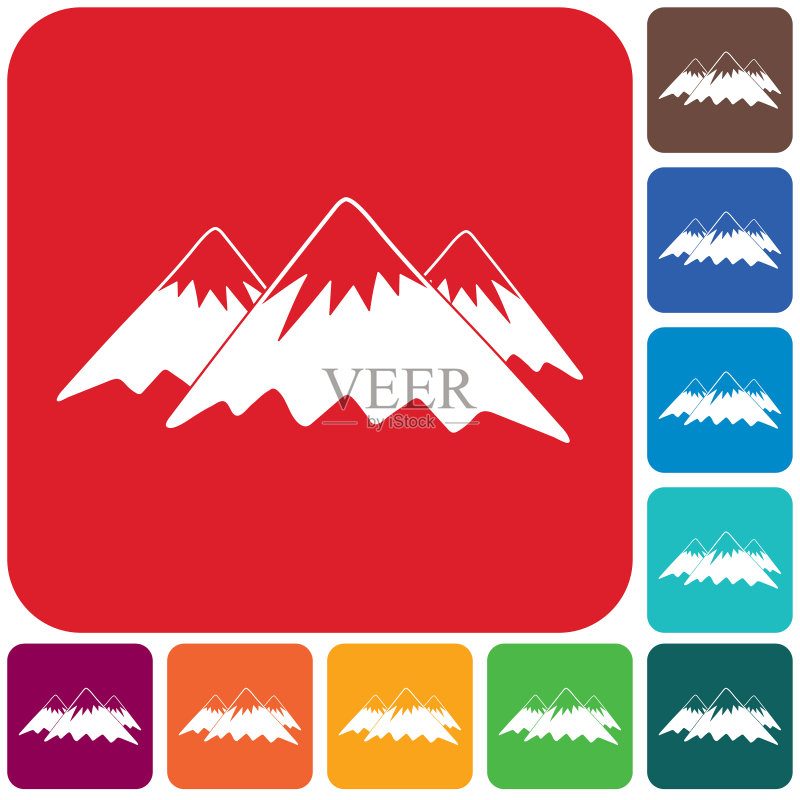 山峰图标概念图标素材