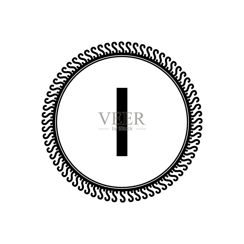 首字母logo I模板设计图标素材