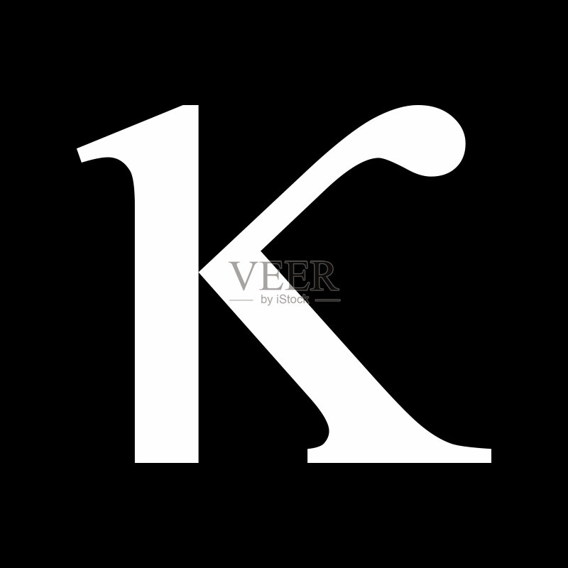 希腊字母Kappa标志图标素材