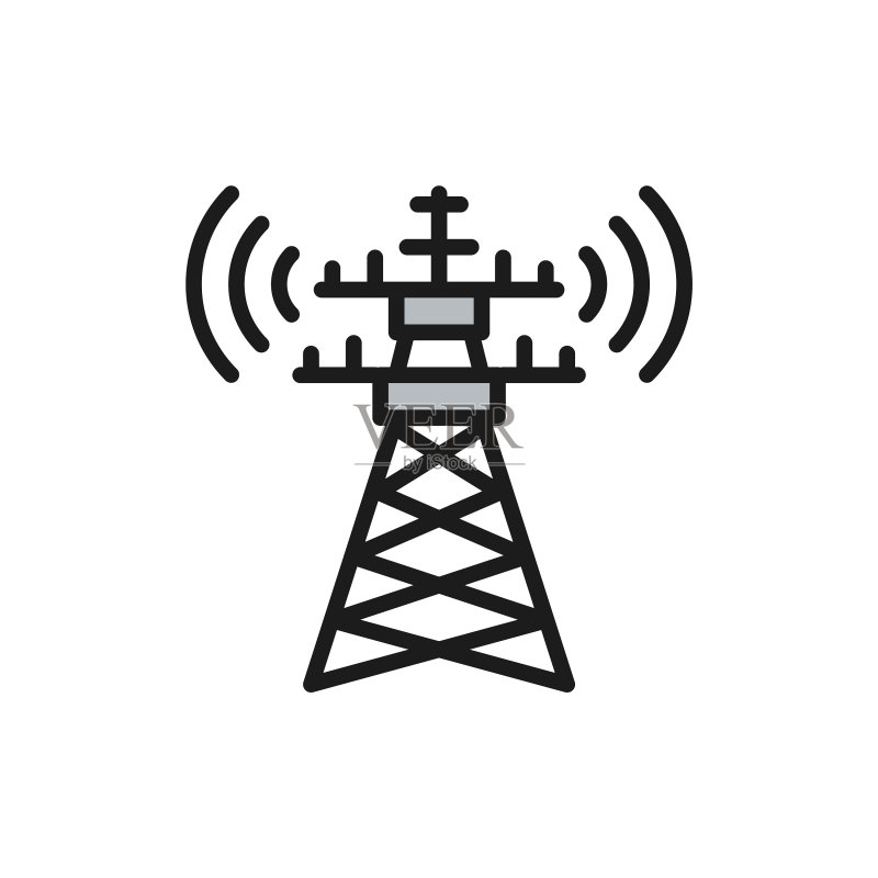 5G互联网电信塔图标素材