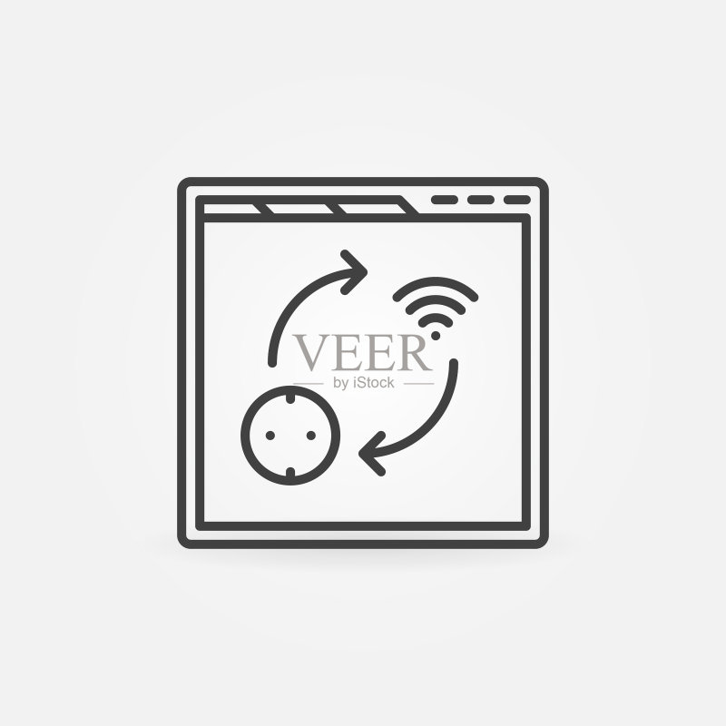 带Wi-Fi和智能插座的网页图标素材