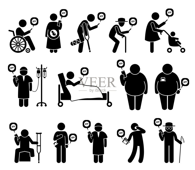 医疗保健手机应用程序图标素材