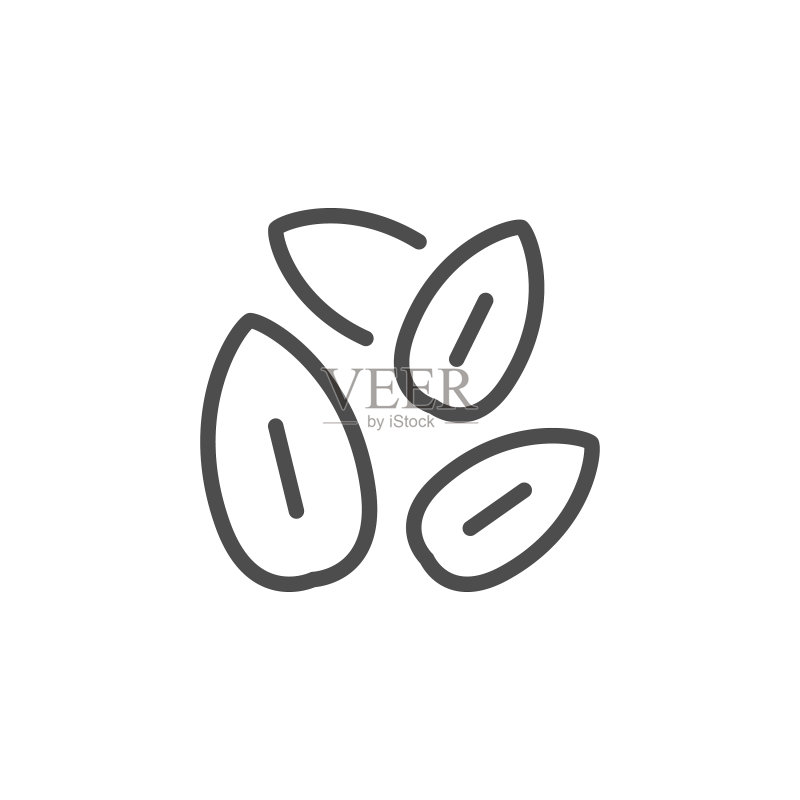 葵花籽线性图标图标素材