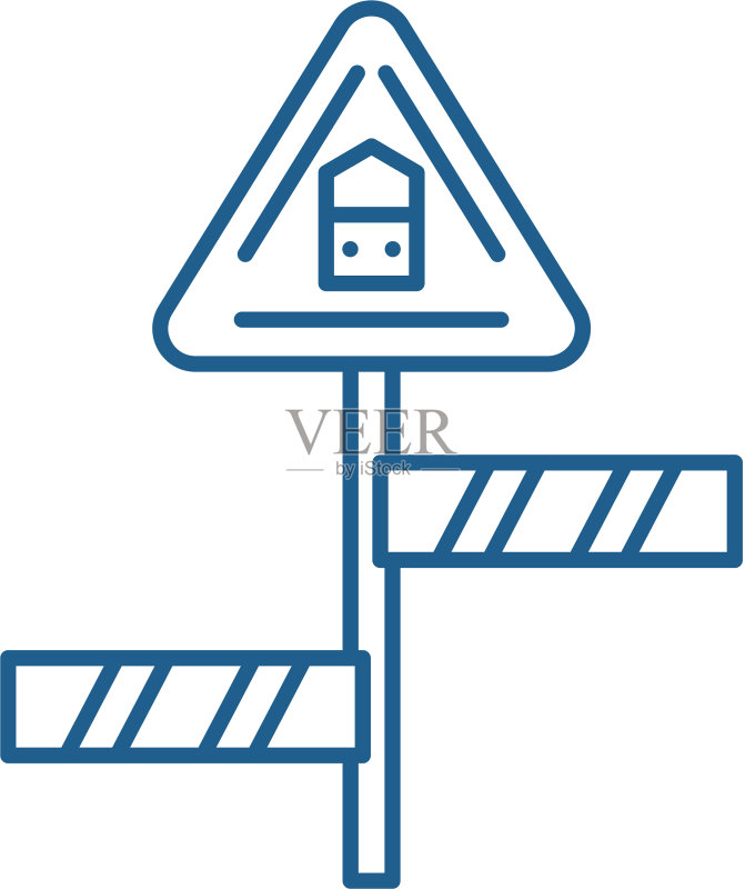 道路标志线条图标概念扁平设计图标素材