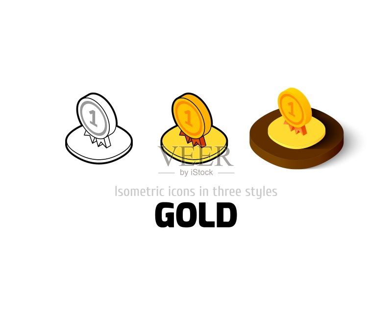 金色图标，多种风格图标素材