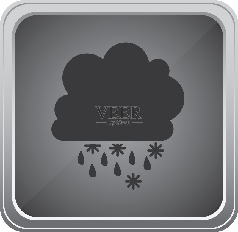 灰色雨雪天气图标图标素材