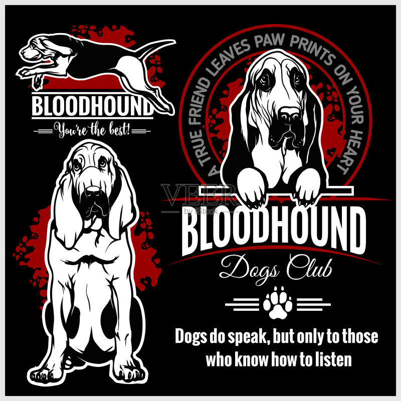 寻血猎犬T恤logo设计图标素材