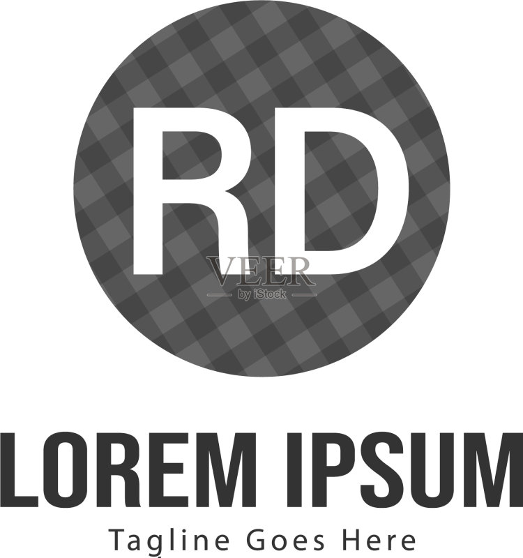 RD字母现代框架logo设计模板图标素材