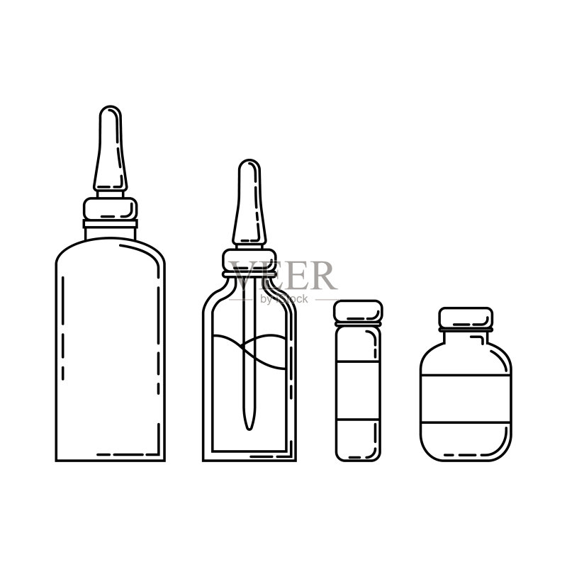 医疗化妆品软管轮廓图标图标素材