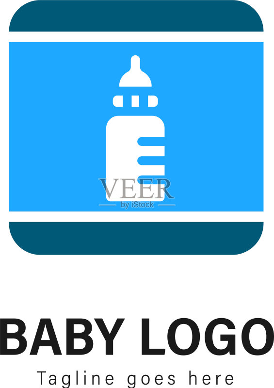 现代风格婴儿Logo模板设计图标素材
