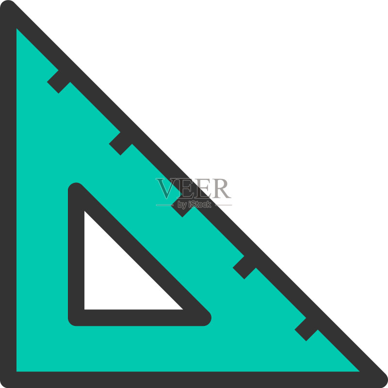 文具图标设计：尺子图标素材