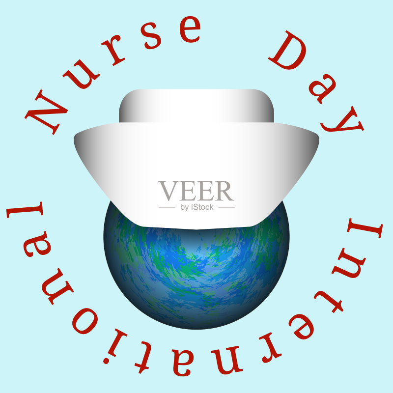 国际护士长戴着护士帽正版插画素材