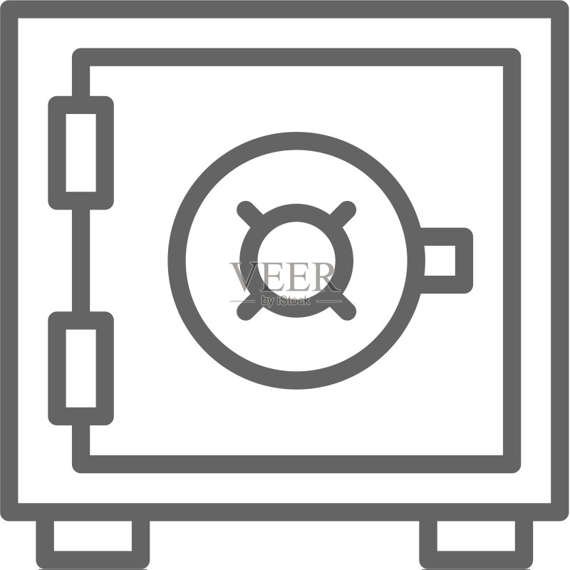 银行保险柜储蓄箱图标素材