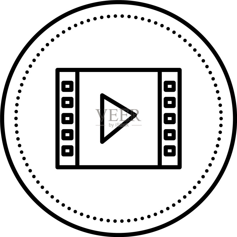 媒体播放器模板隔离图标图标素材
