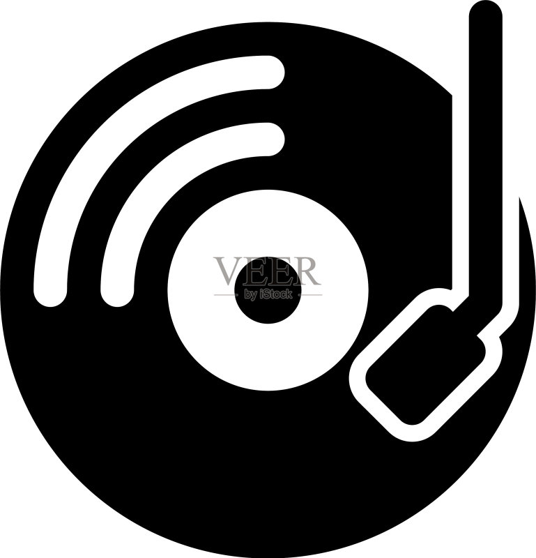 留声机音乐唱片图标素材
