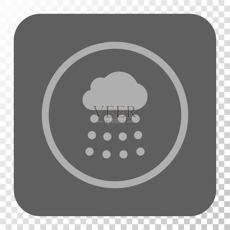 雨云圆形方角按钮图标素材