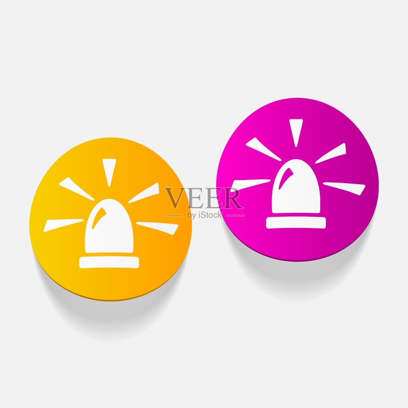 逼真设计元素闪光器图标素材