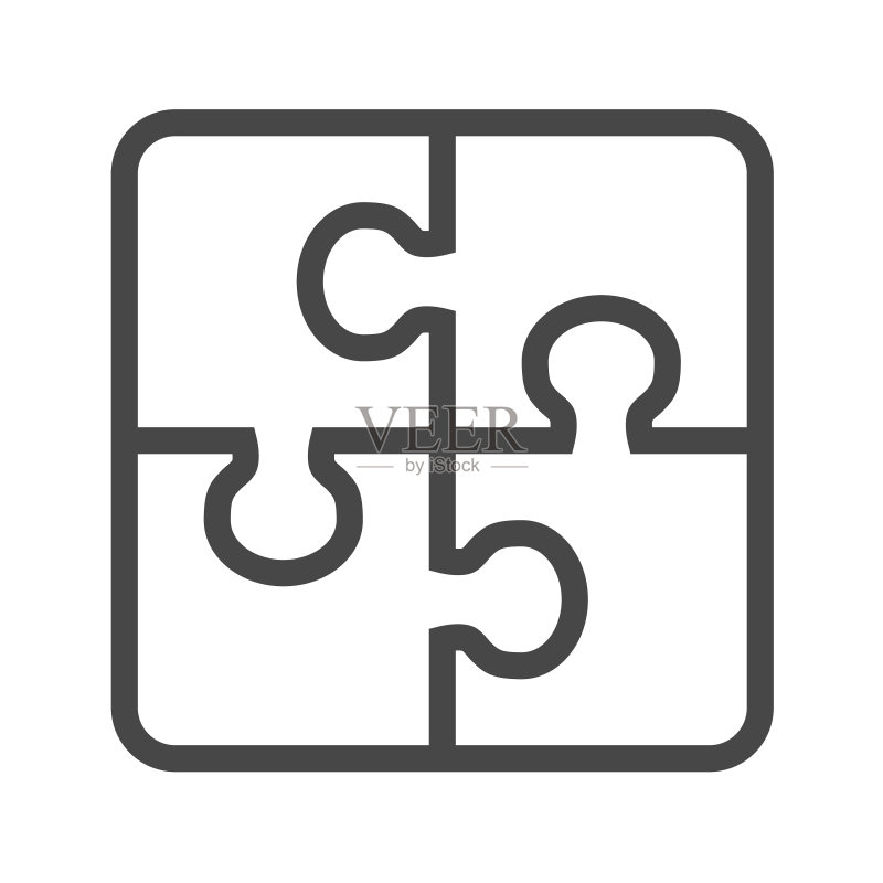 拼图细线图标图标素材