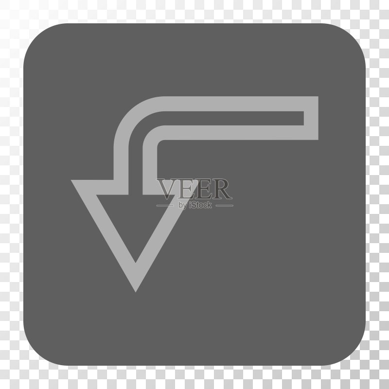 调低音量圆角方形按钮图标素材