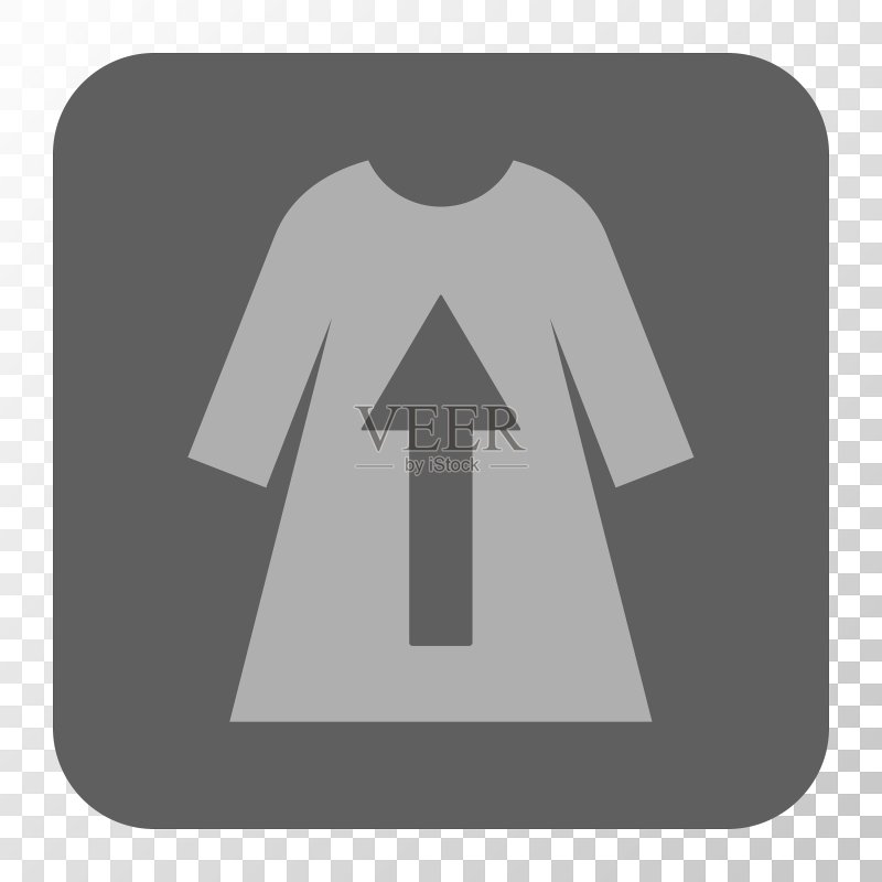 脱下女装圆角方形按钮图标素材