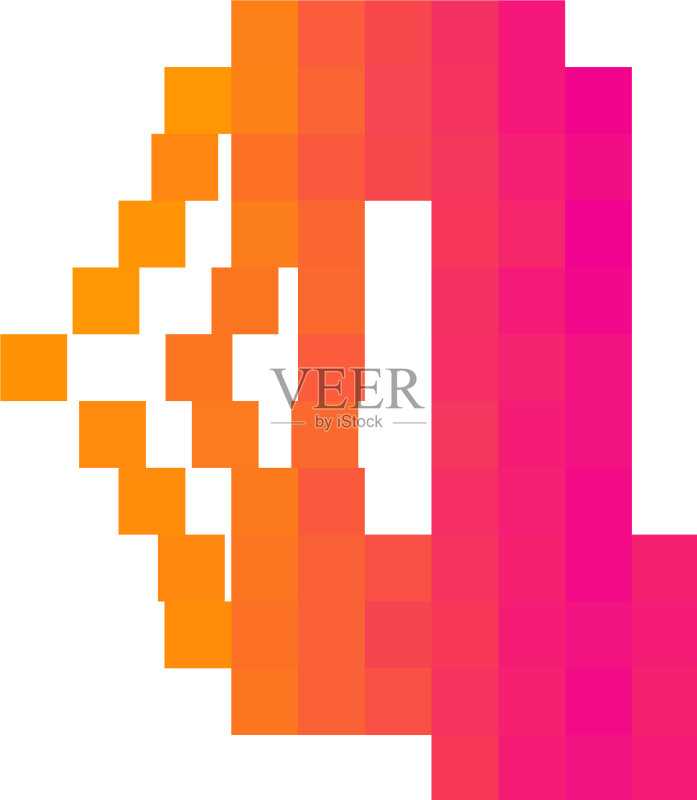 像素风格Q字母logo图标设计图标素材