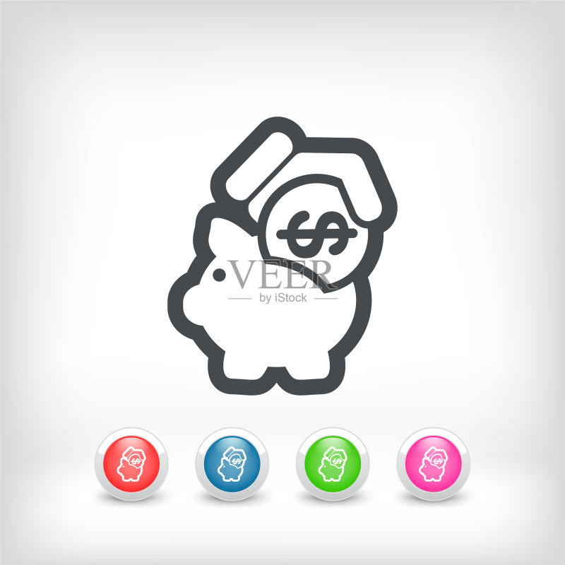 商务硬币图标图标素材
