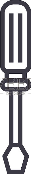 螺丝刀标志线图标图标素材