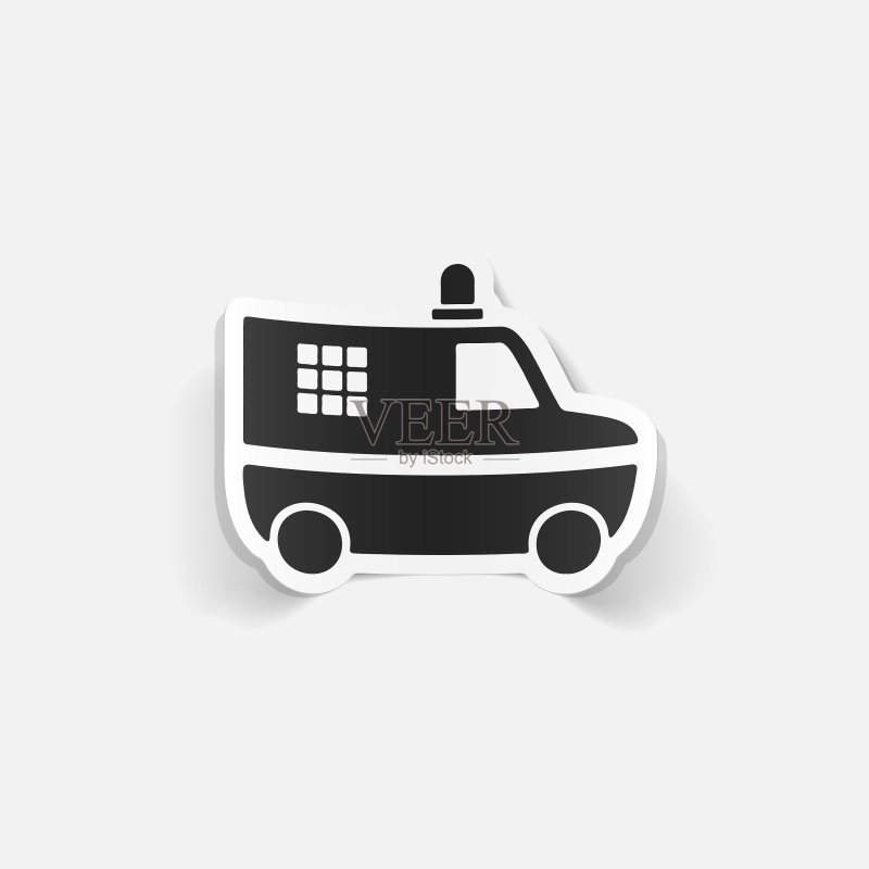 警车写实设计元素图标素材