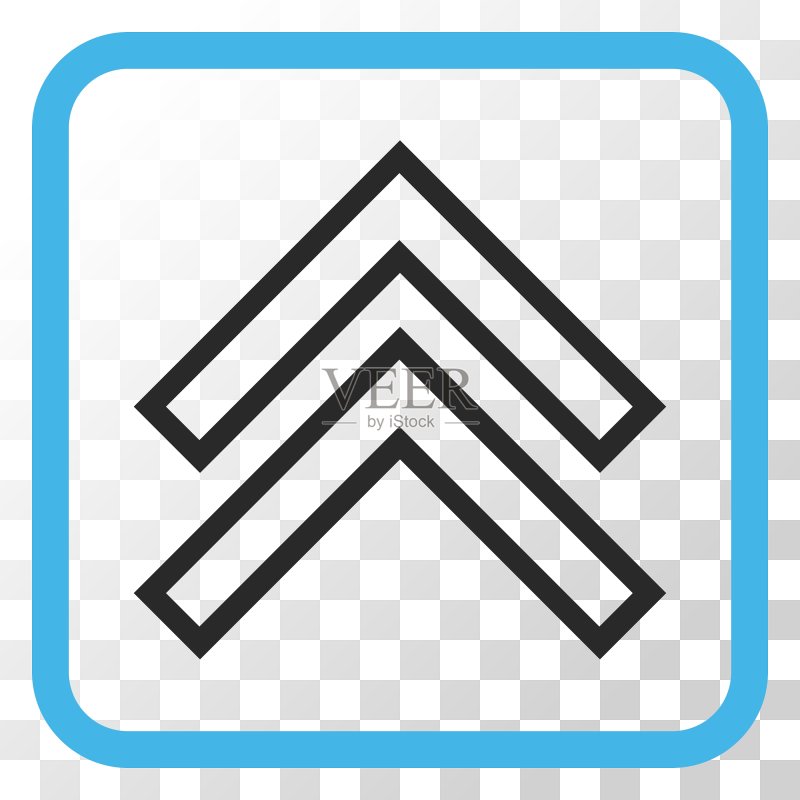 框架中的向上箭头图标图标素材