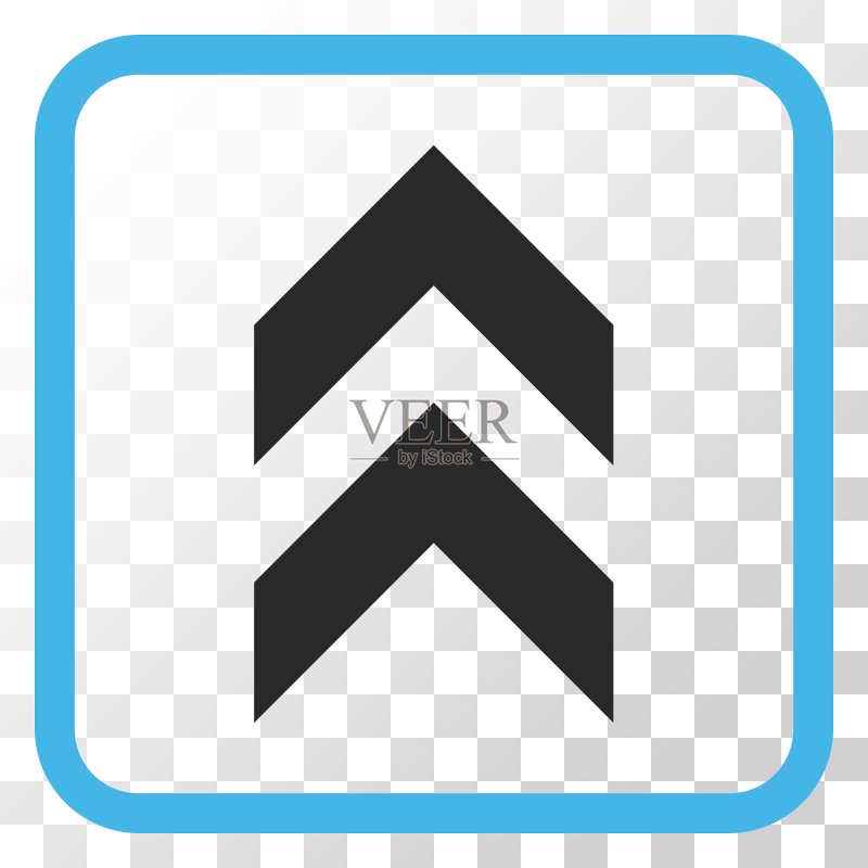 框架中的向上箭头图标图标素材