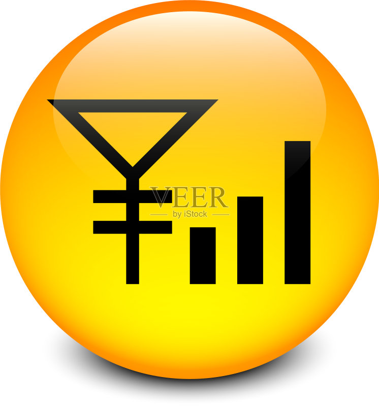 光面球体上的经典信号强度符号图标素材