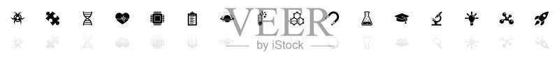 科学扁平风格图标图标素材