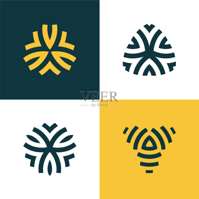 创意几何线条logo合集图标素材