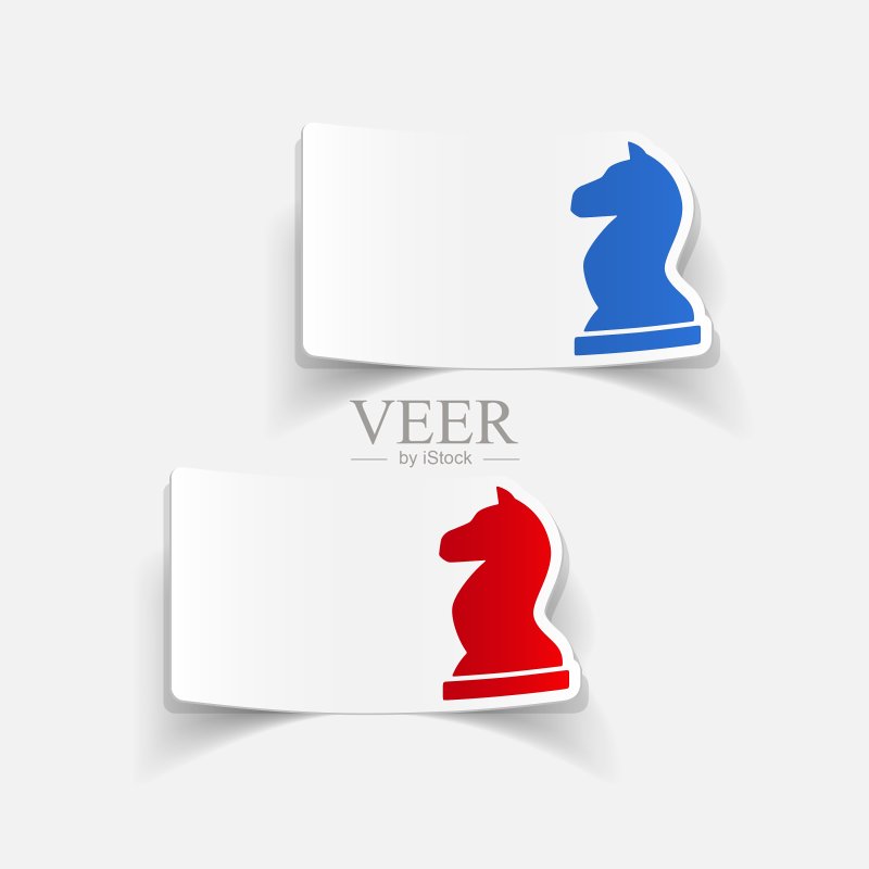 逼真风格设计元素：国际象棋图标素材