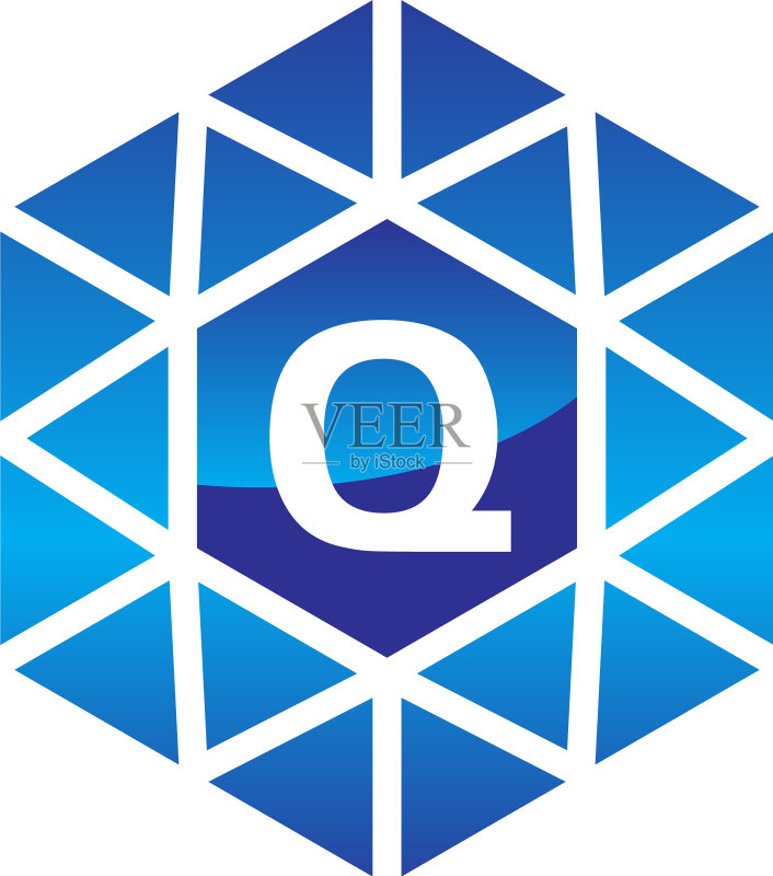 钻石首字母Q图标素材